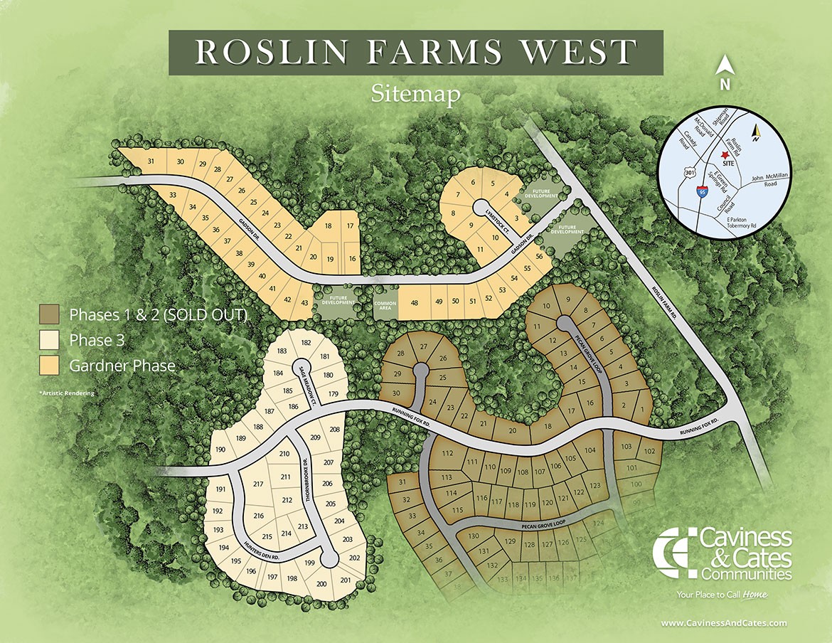 Roslin Farms West Community in Fayetteville, NC Caviness and Cates